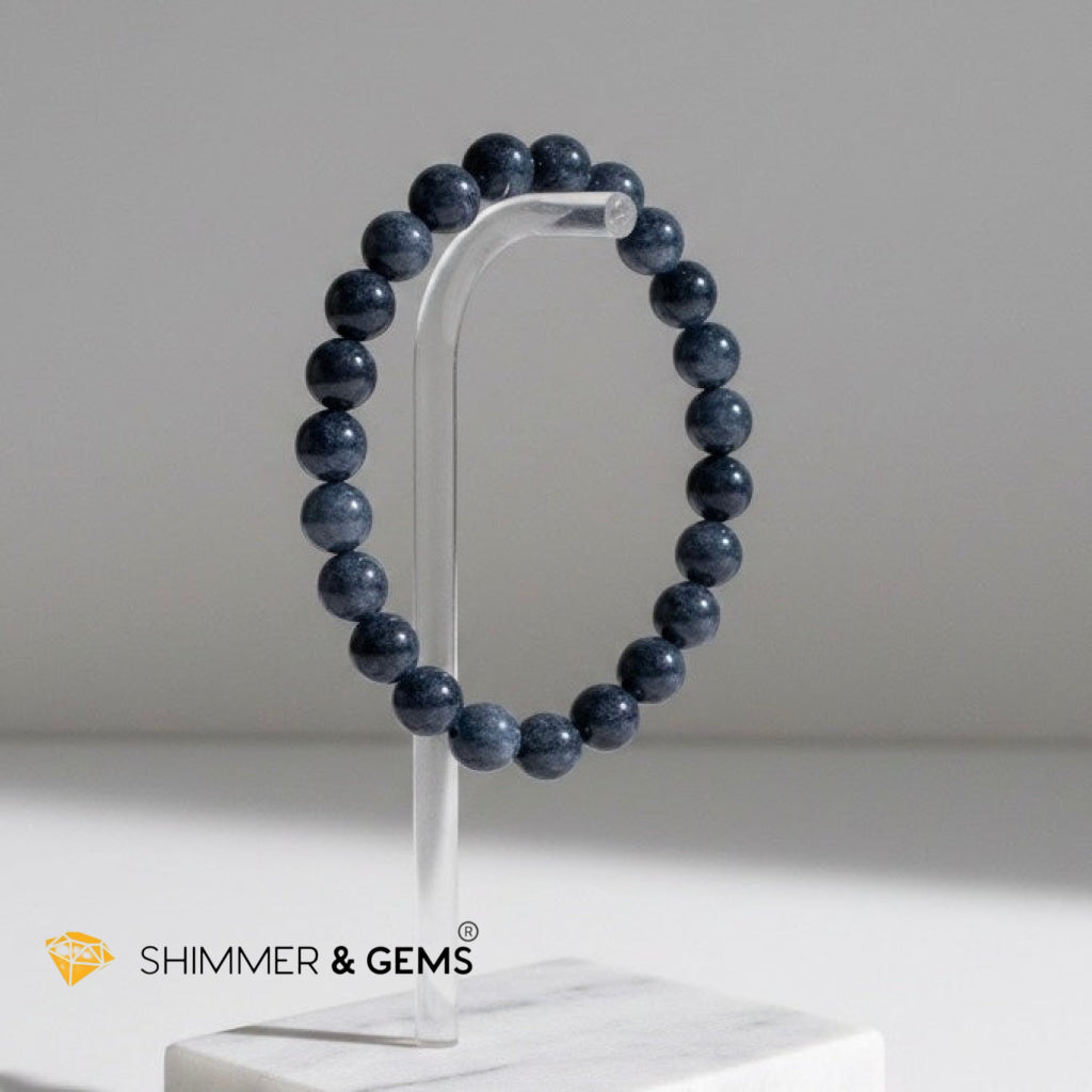 Natural Blue Sapphire 8mm Bracelet (AAA Grade) (Fame, Wealth)