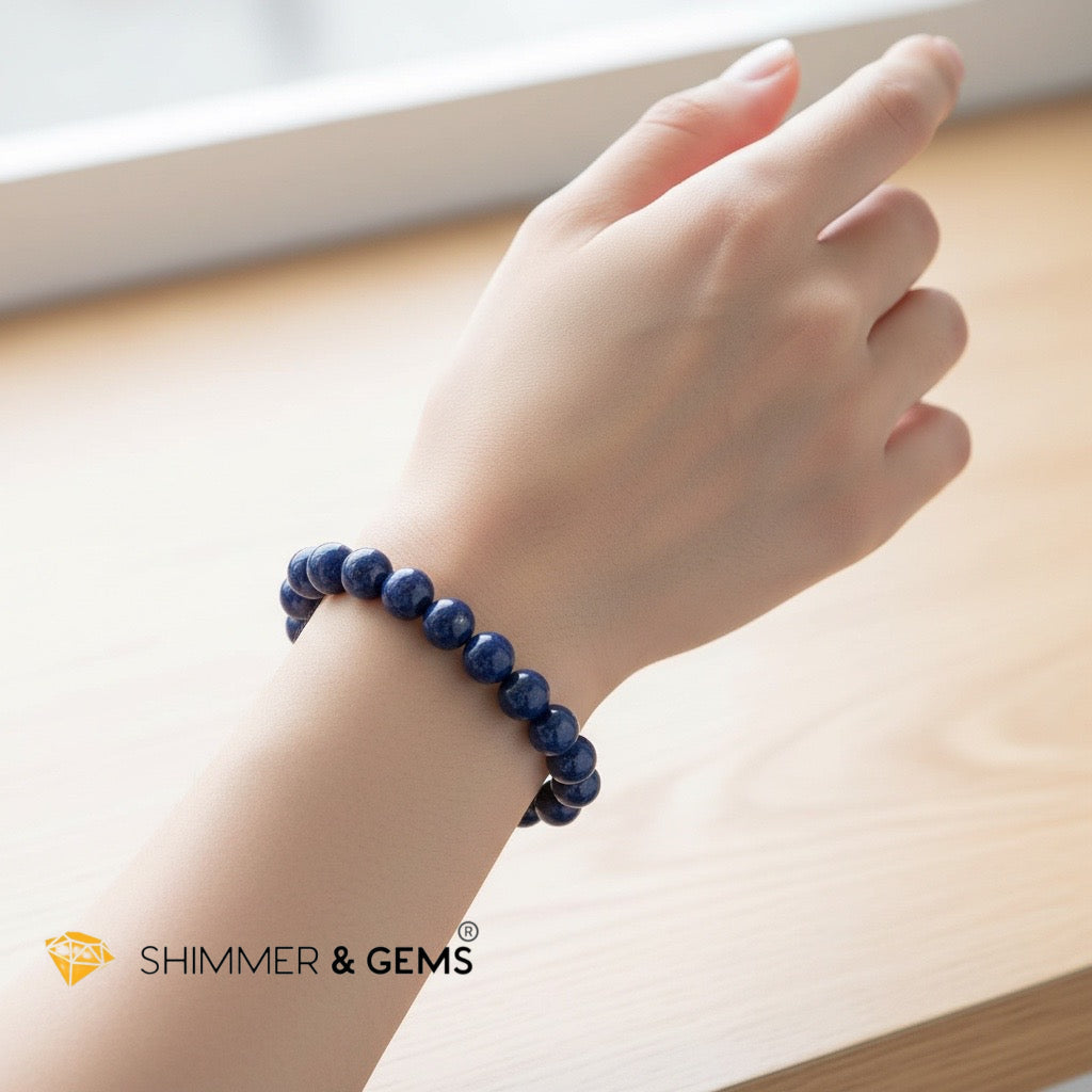 Natural Blue Sapphire 8mm Bracelet (AAAAA Grade) Instant Wealth & Fame