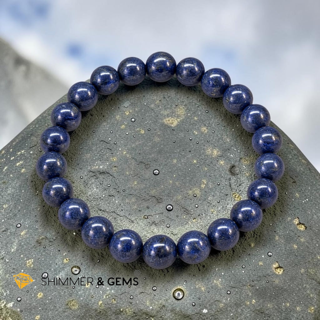 Natural Blue Sapphire 8mm Bracelet (AAAAA Grade) Instant Wealth & Fame