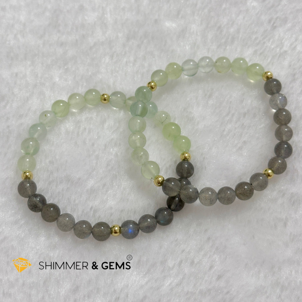 Ox Animal Zodiac 2024 Goodluck Bracelet (Peridot/ Prehnite & Labradorite) Feng Shui