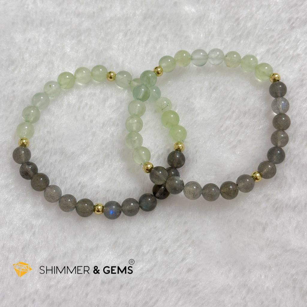 Ox Animal Zodiac 2024 Goodluck Bracelet (Peridot/ Prehnite & Labradorite) Feng Shui