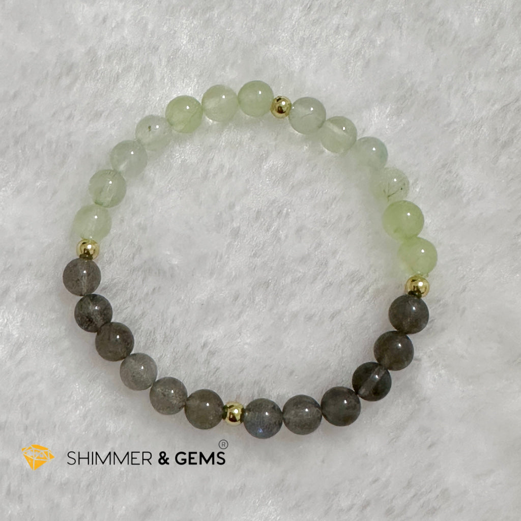 Ox Animal Zodiac 2024 Goodluck Bracelet (Peridot/ Prehnite & Labradorite) Feng Shui