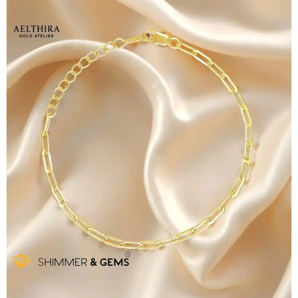 Paperclip Chain 14K Gold-Filled Bracelet (6-8”) 6-8” Bracelet