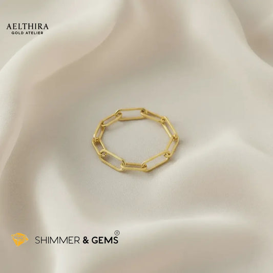 Paperclip Chain 14K Gold Filled Ring (2.4mm) Ring
