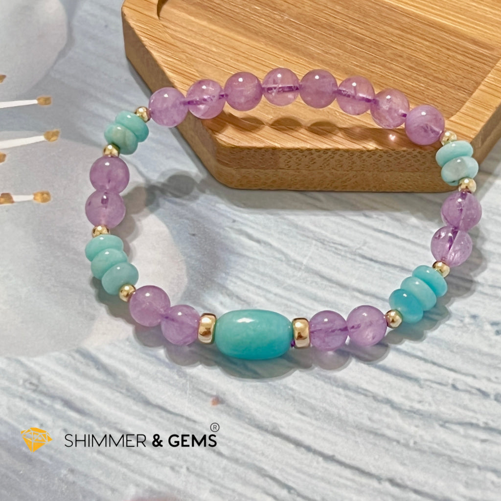 Peace & Calm Talisman Bracelet (Lavender Amethyst Amazonite) Bracelets