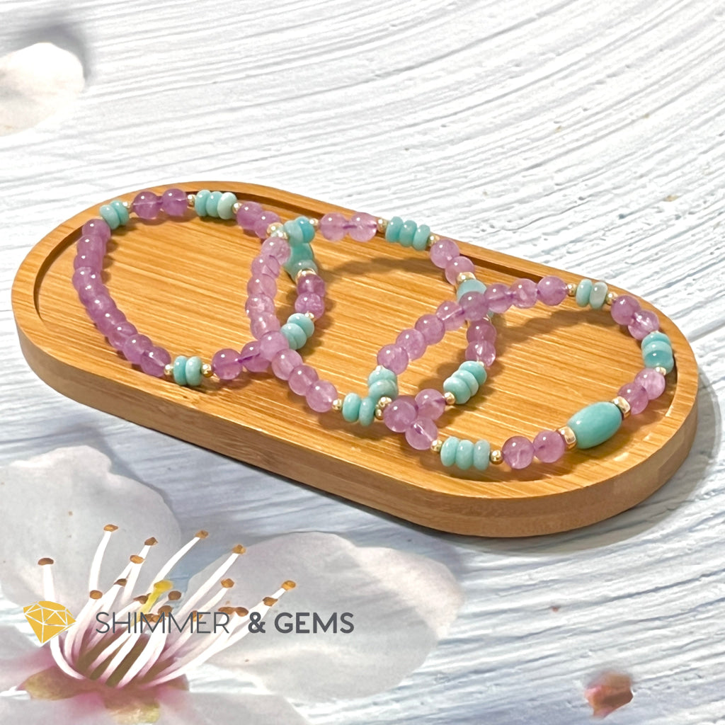 Peace & Calm Talisman Bracelet (Lavender Amethyst Amazonite) Bracelets