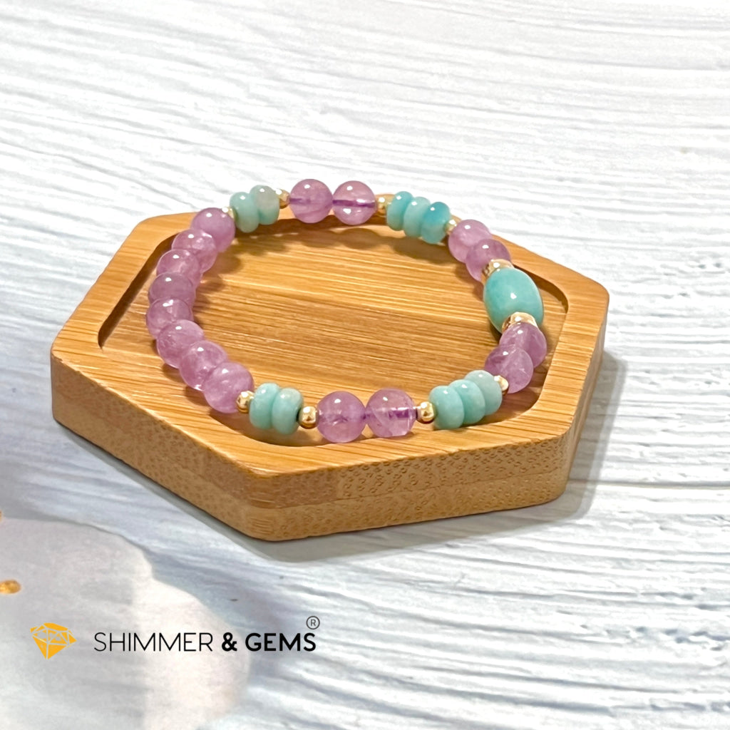 Peace & Calm Talisman Bracelet (Lavender Amethyst Amazonite) Bracelets