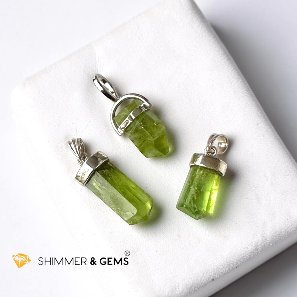 Peridot Premium Pendant in 925 Silver (Money Magnet)25-30mm