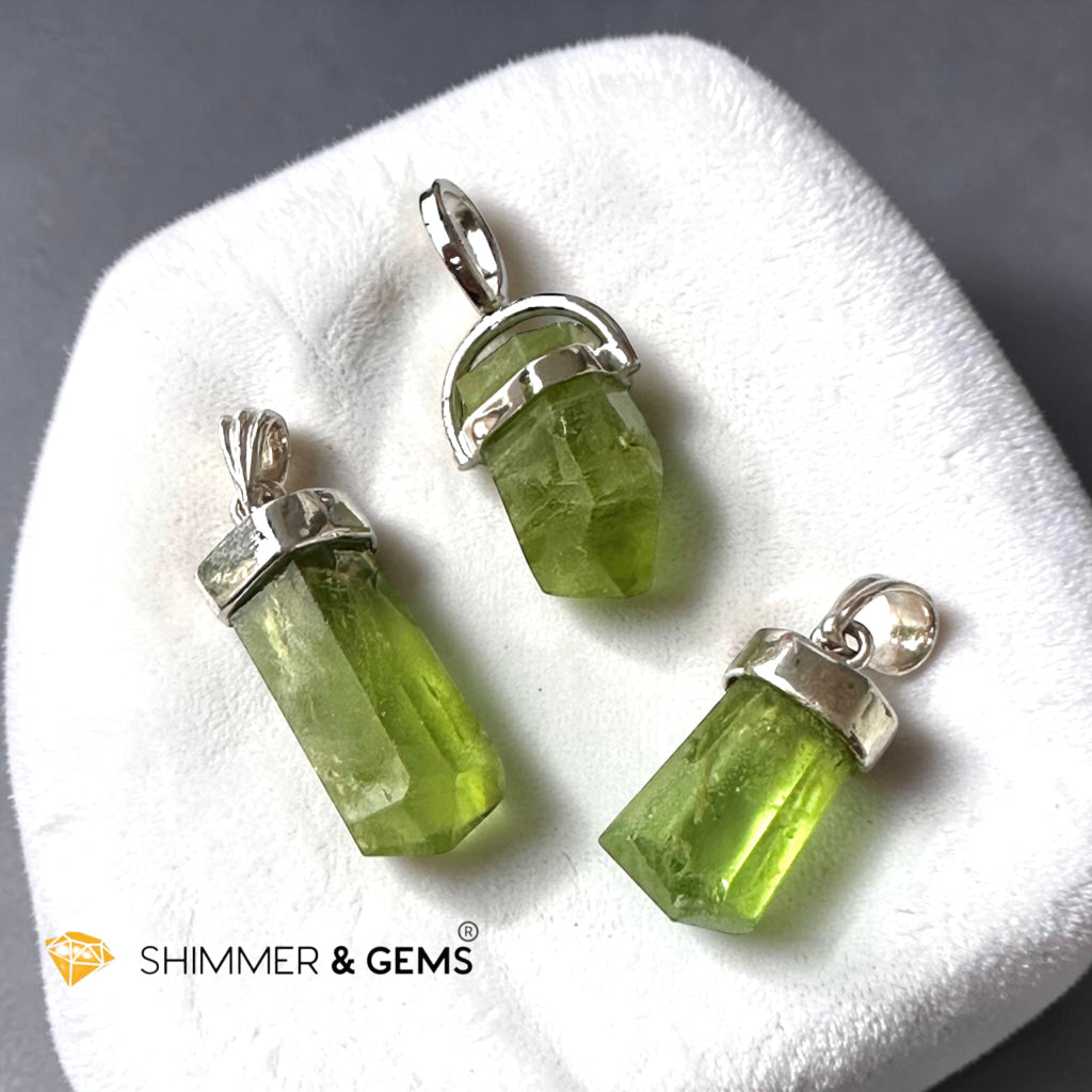 Peridot Premium Pendant in 925 Silver (Money Magnet)25-30mm