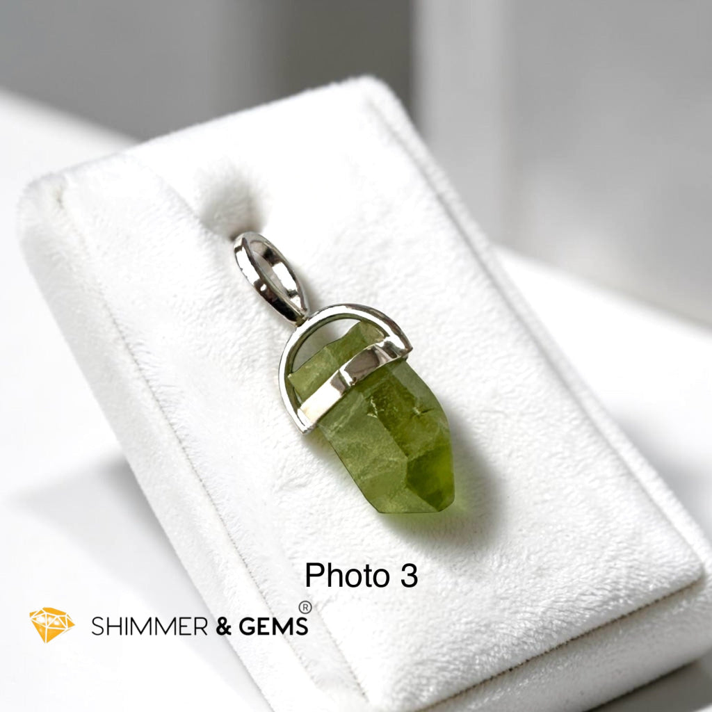 Peridot Premium Pendant in 925 Silver (Money Magnet)25-30mm