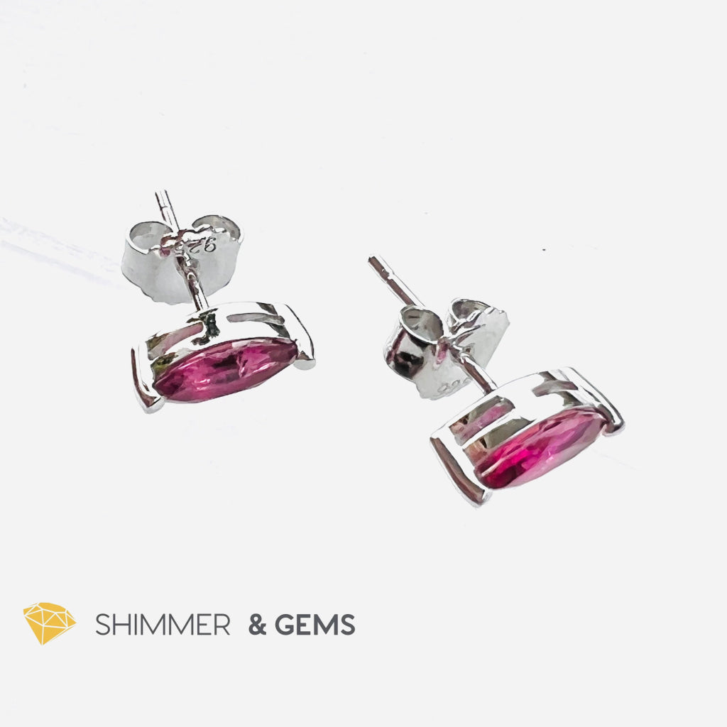 Pink Tourmaline 4X8Mm Marquis Earrings