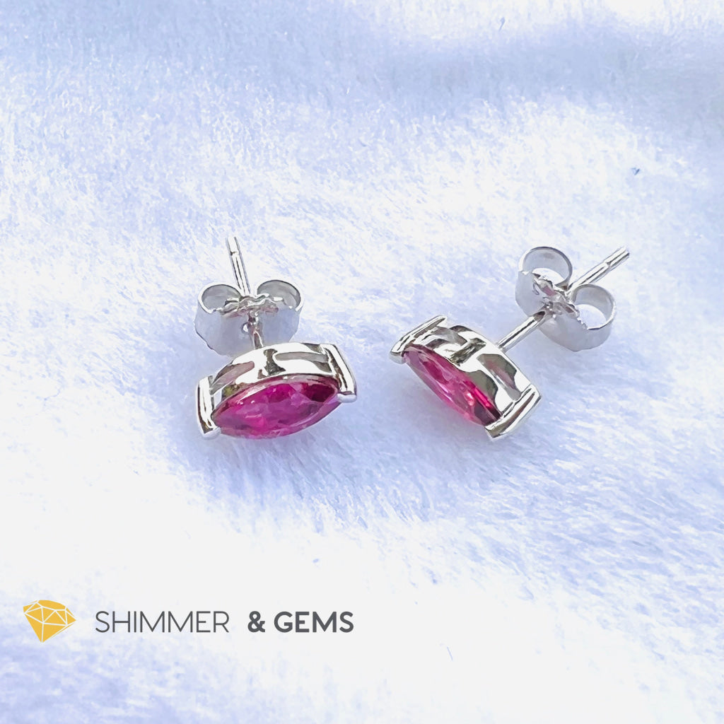 Pink Tourmaline 4X8Mm Marquis Earrings Per Pair (4X8Mm)