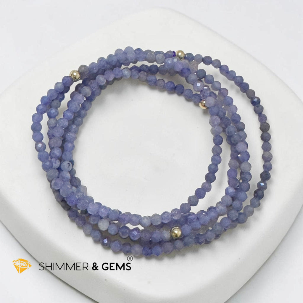 Premium Faceted Tanzanite 4mm Bracelet (High Vibes)