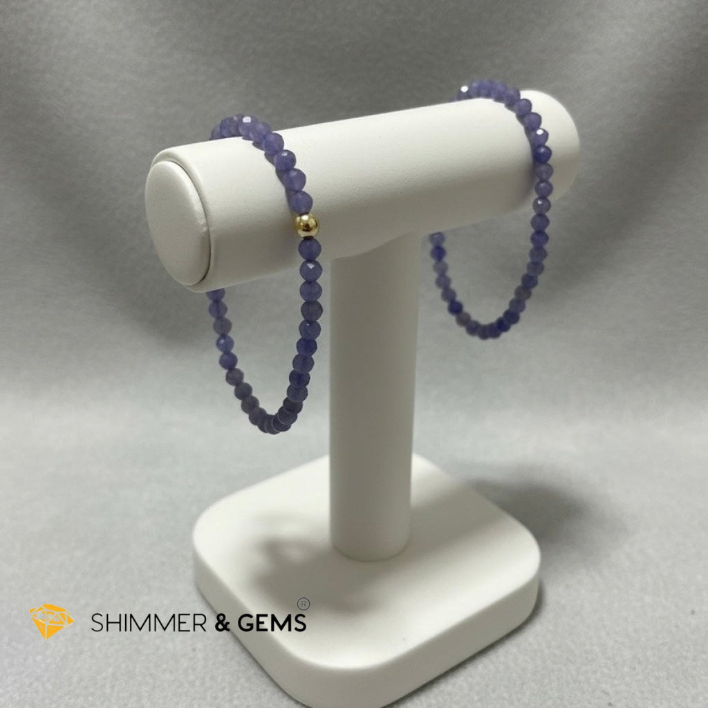 Premium Faceted Tanzanite 4mm Bracelet (High Vibes)