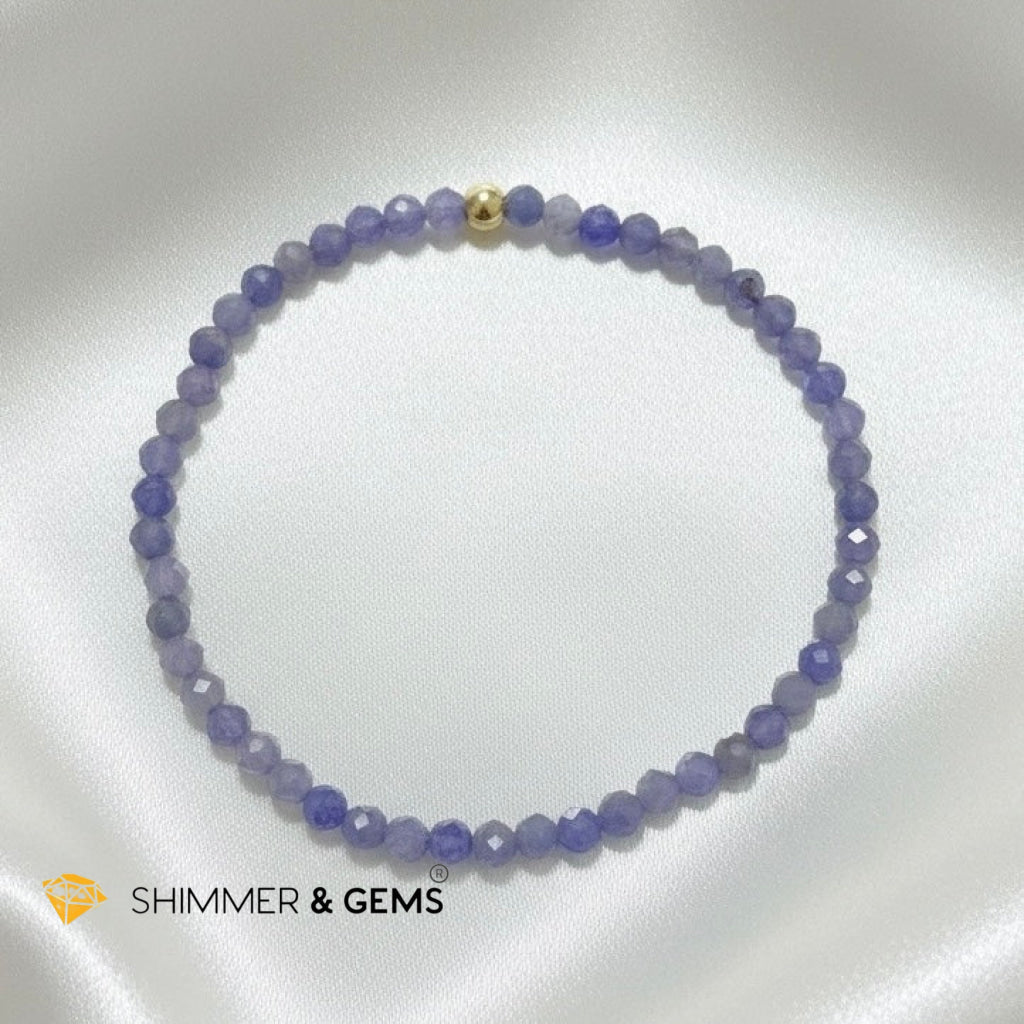Premium Faceted Tanzanite 4mm Bracelet (High Vibes)
