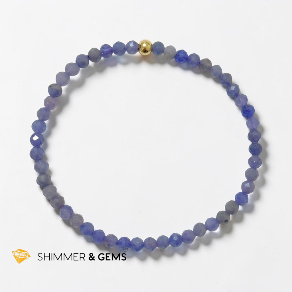 Premium Faceted Tanzanite 4mm Bracelet (High Vibes)
