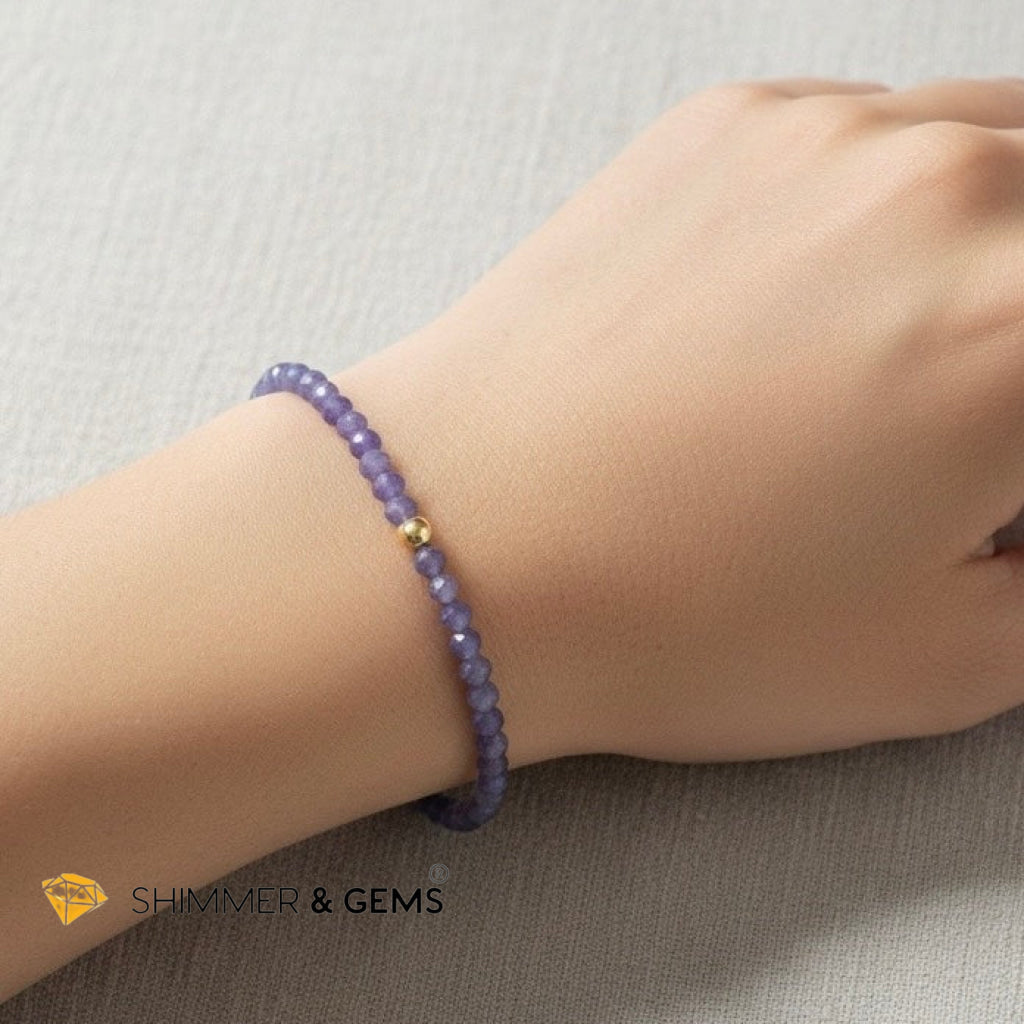 Premium Faceted Tanzanite 4mm Bracelet (High Vibes)
