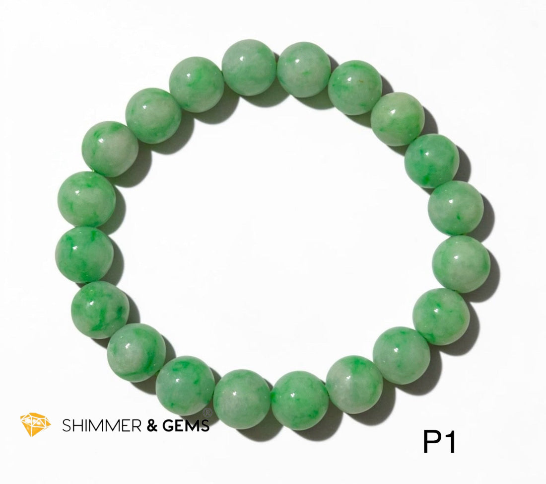 Premium, High-grade JADEITE Bracelet 8mm AAAAAA (Burma)