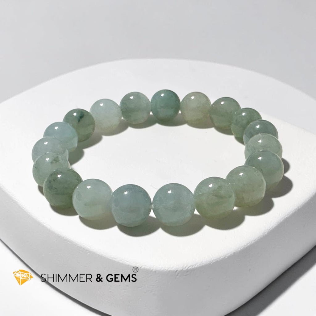 Premium Ice Burma Jadeite 10mm Bracelet (Type A)