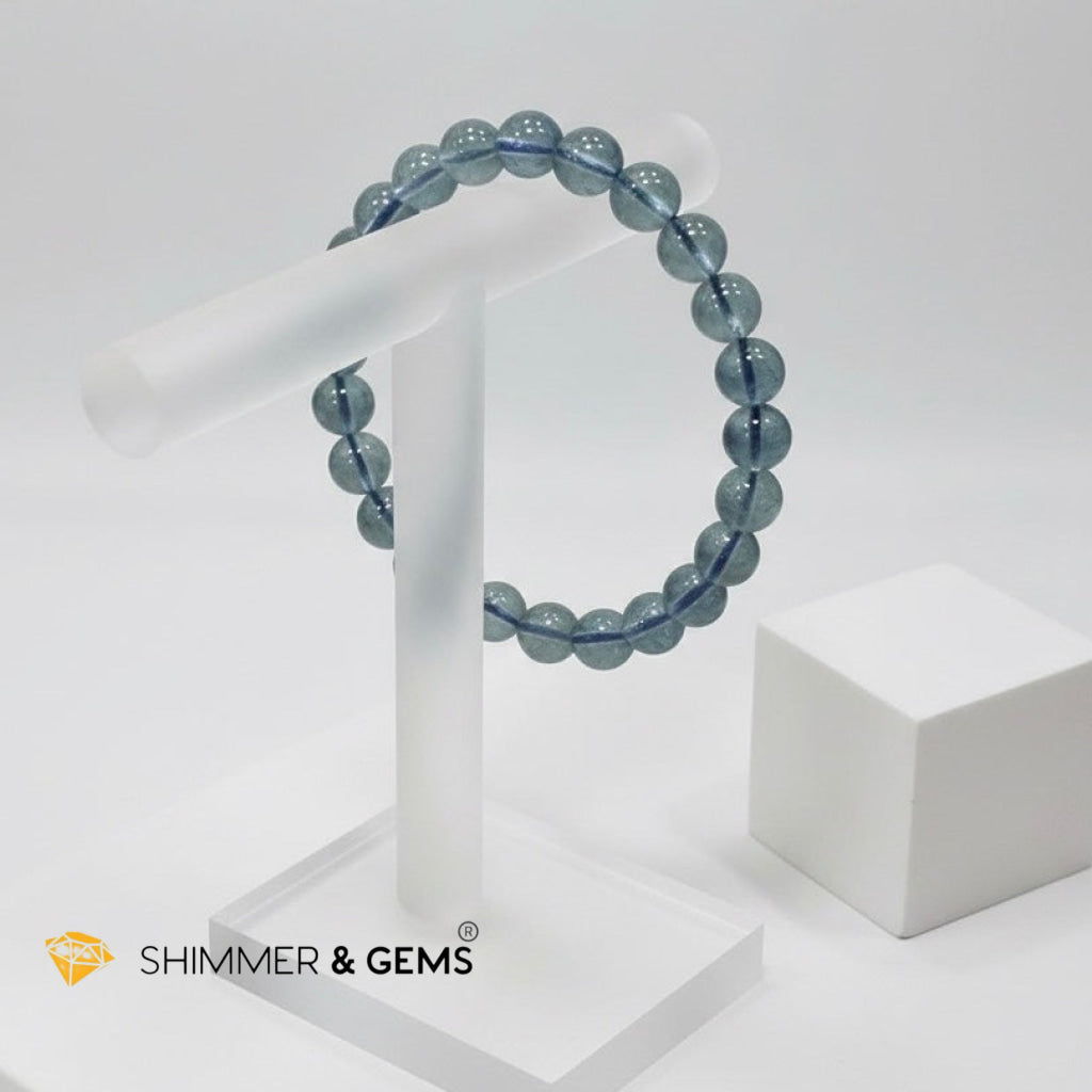 Premium Natural Aquamarine Bracelet 7.5mm (AAAA Grade)