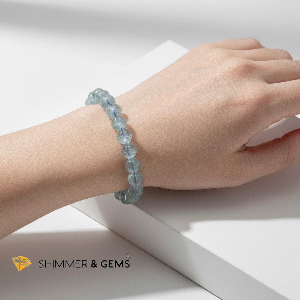 Premium Natural Aquamarine Bracelet 8mm (AAA Grade)