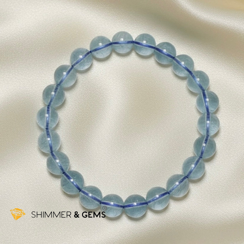 Premium Natural Aquamarine Bracelet 8mm (AAA Grade)
