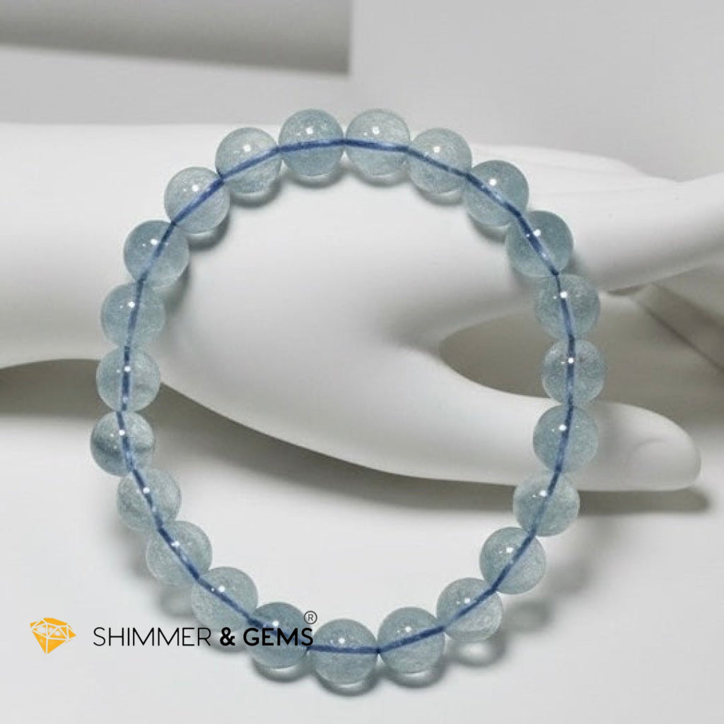 Premium Natural Aquamarine Bracelet 8mm (AAA Grade)