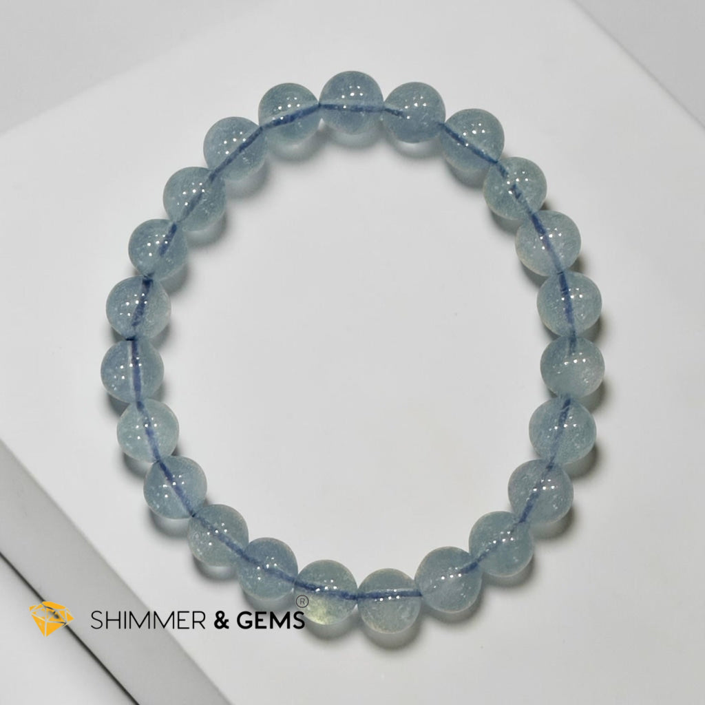 Premium Natural Aquamarine Bracelet 8mm (AAA Grade)