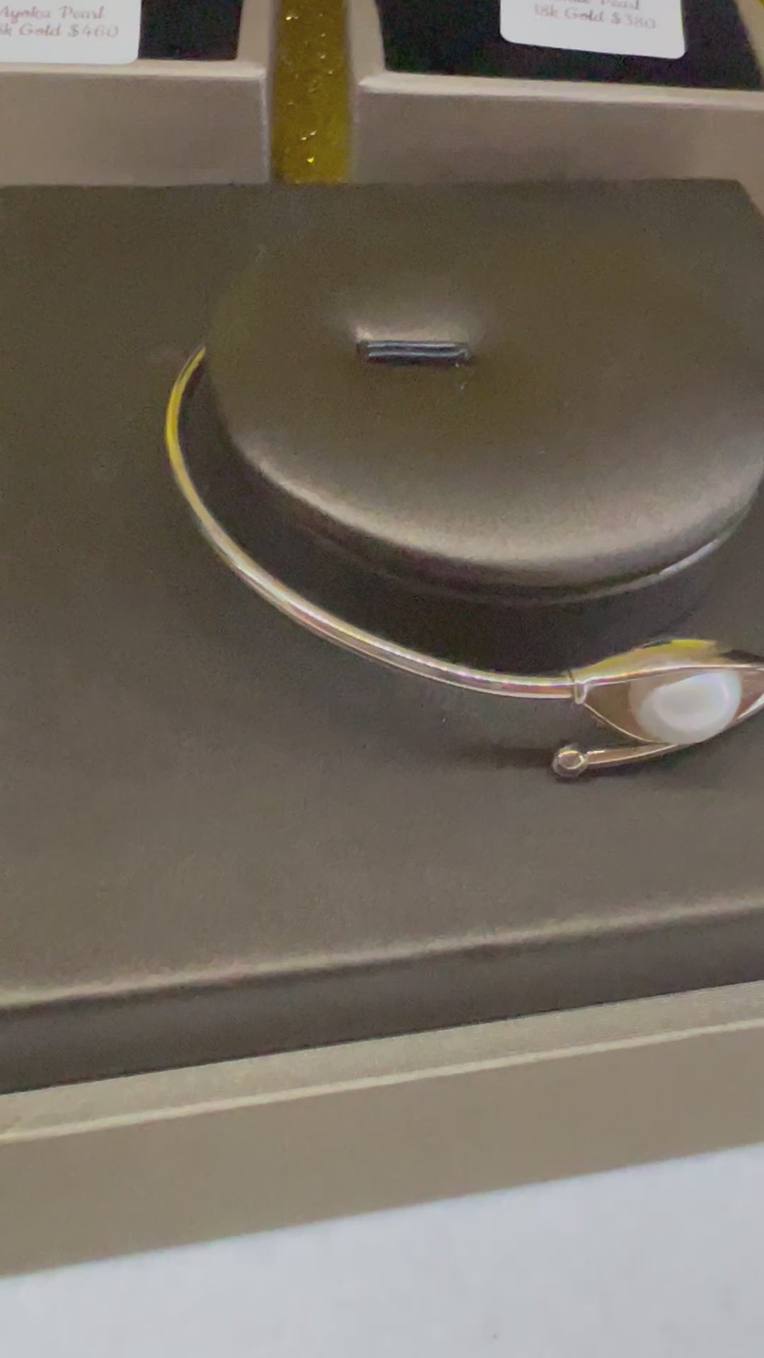 Freshwater Pearl 9mm Round 925 Silver Bangle