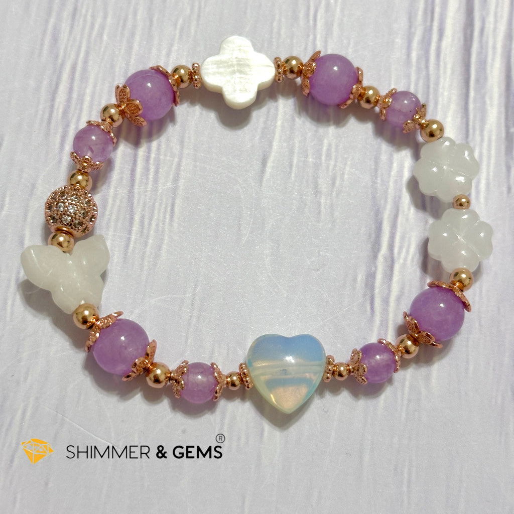 Purple Jade Crystal Fairy Bracelet (Make A Wish!)