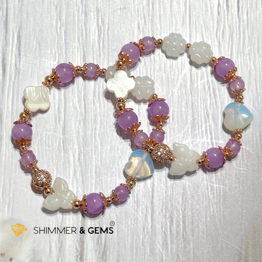 Purple Jade Crystal Fairy Bracelet (Make A Wish!)