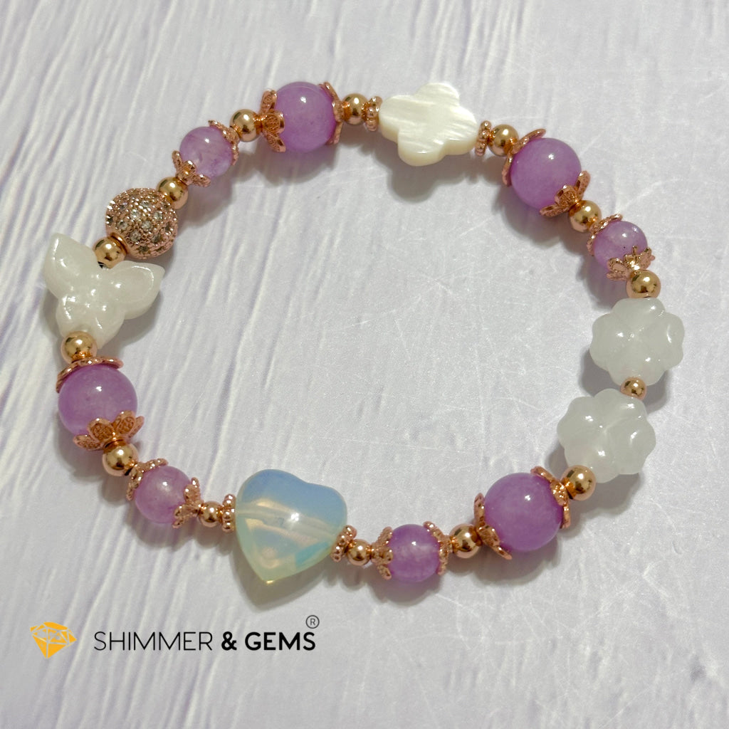 Purple Jade Crystal Fairy Bracelet (Make A Wish!)