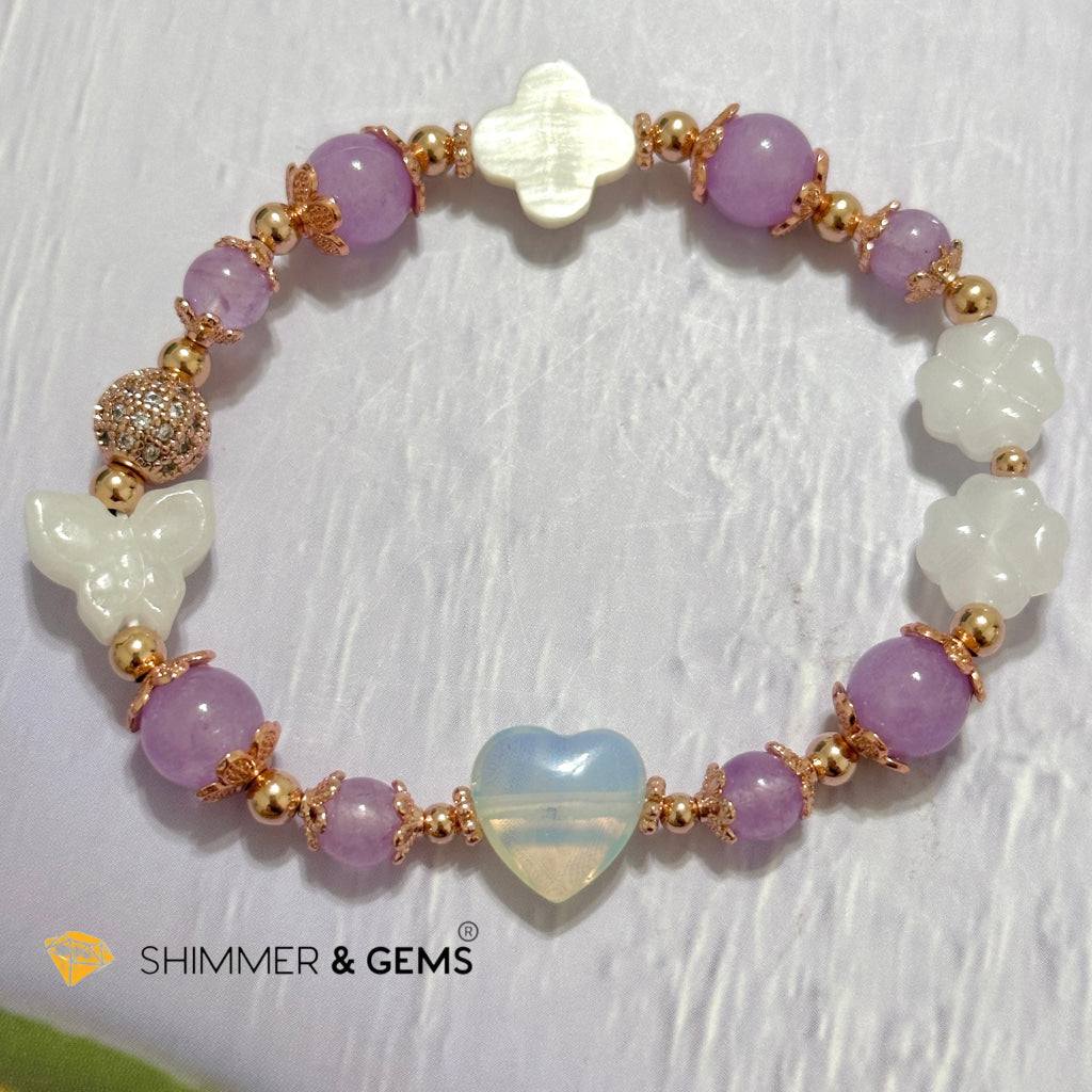 Purple Jade Crystal Fairy Bracelet (Make A Wish!)