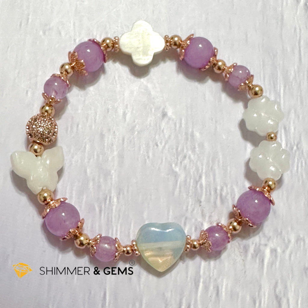 Purple Jade Crystal Fairy Bracelet (Make A Wish!)