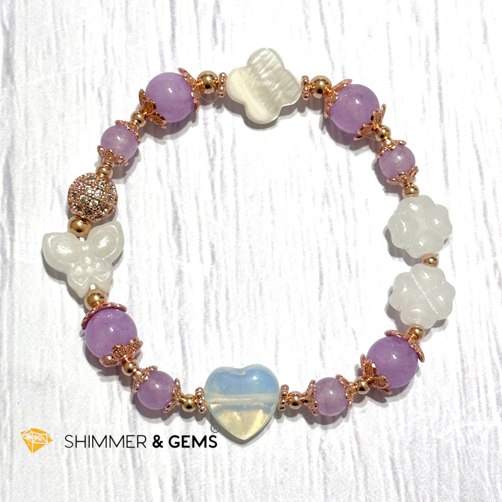 Purple Jade Crystal Fairy Bracelet (Make A Wish!)