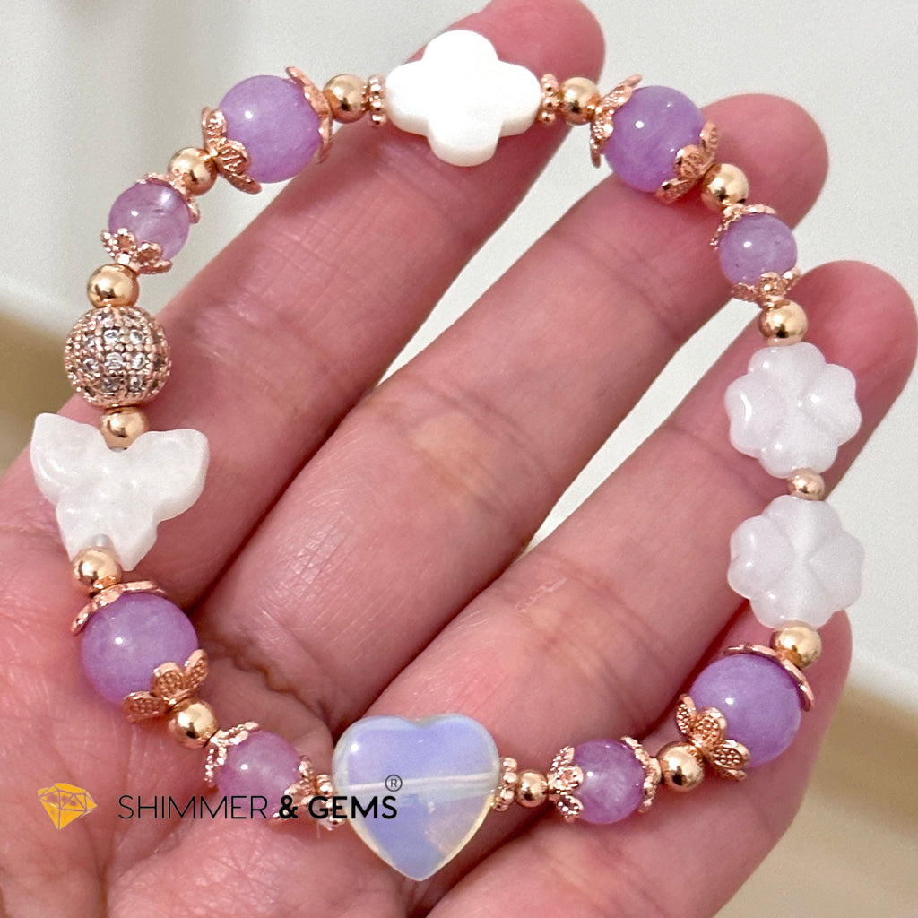 Purple Jade Crystal Fairy Bracelet (Make A Wish!)