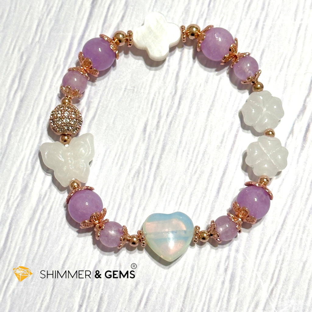 Purple Jade Crystal Fairy Bracelet (Make A Wish!)