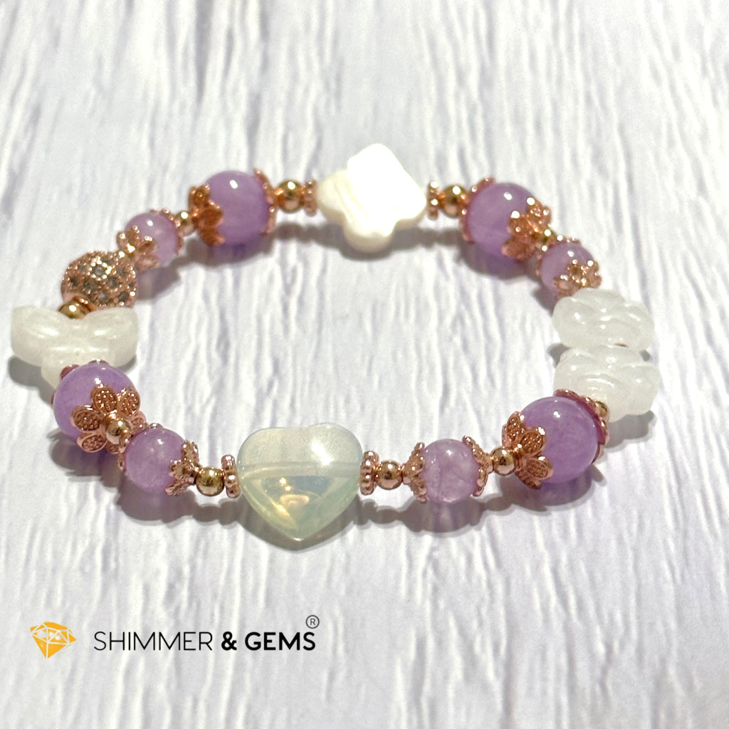 Purple Jade Crystal Fairy Bracelet (Make A Wish!)