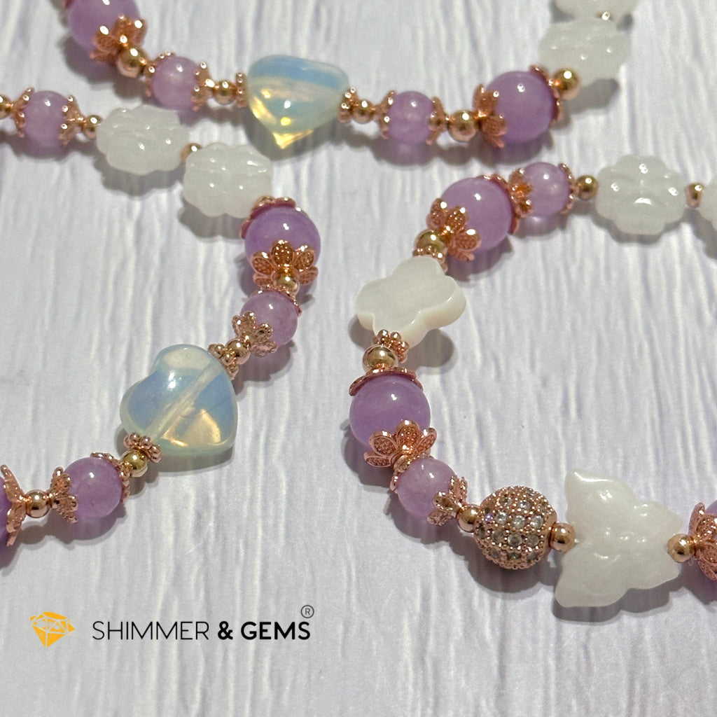 Purple Jade Crystal Fairy Bracelet (Make A Wish!)