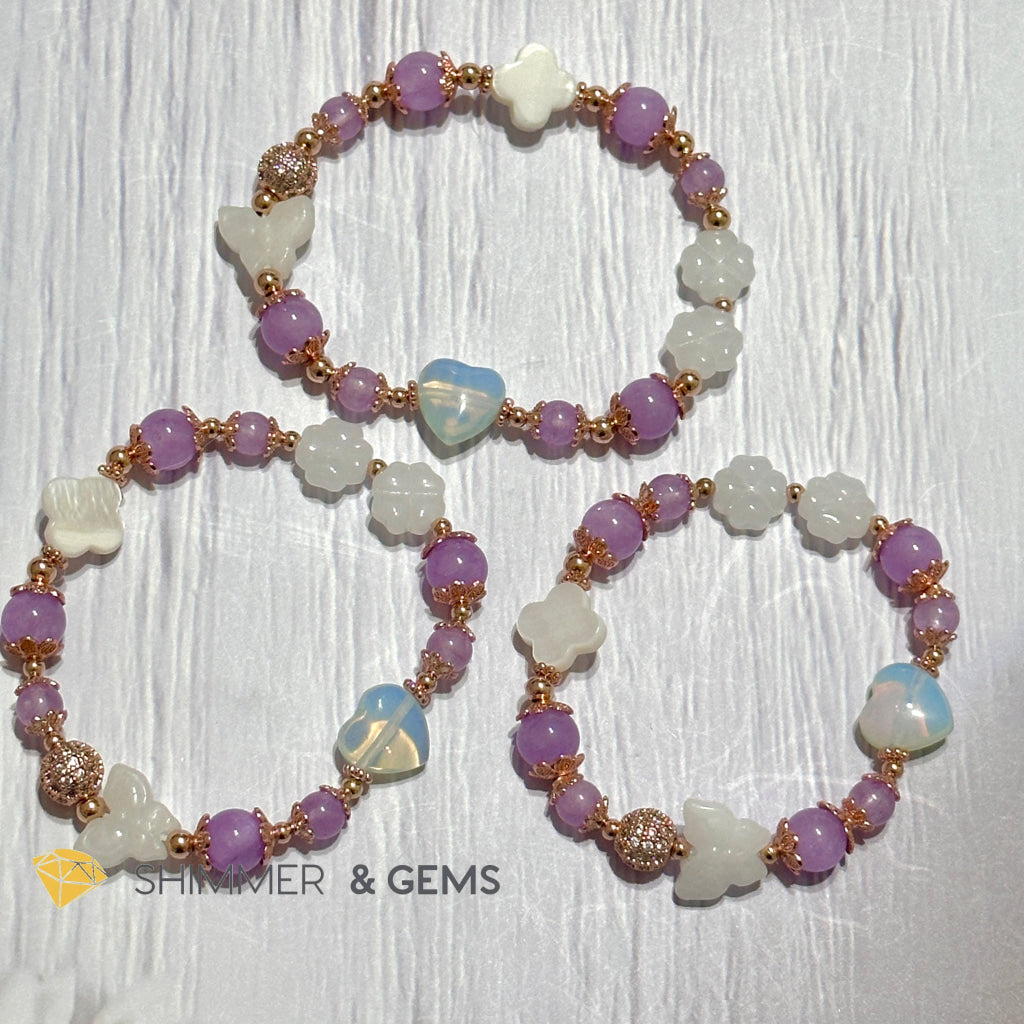 Purple Jade Crystal Fairy Bracelet (Make A Wish!)