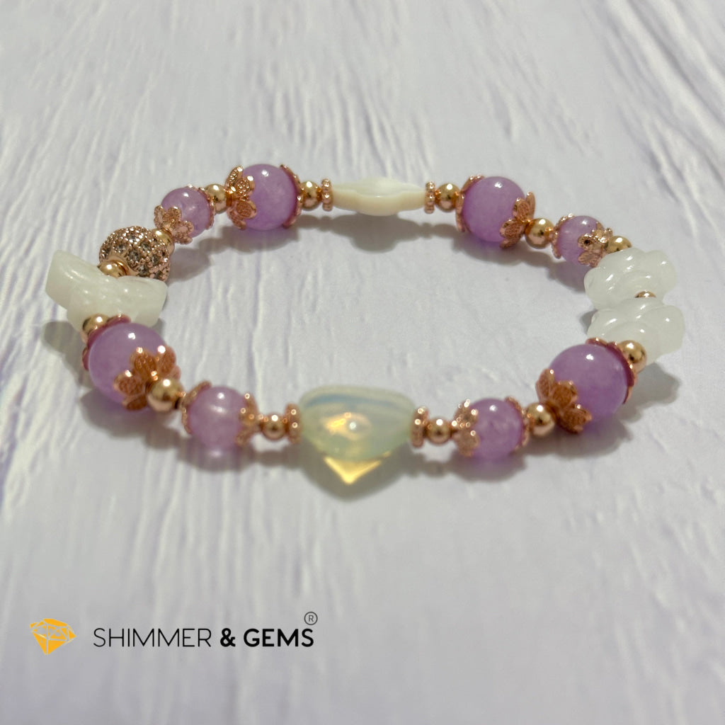 Purple Jade Crystal Fairy Bracelet (Make A Wish!)