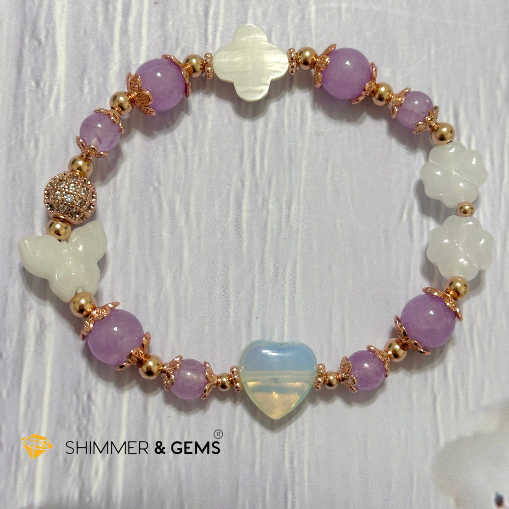 Purple Jade Crystal Fairy Bracelet (Make A Wish!)