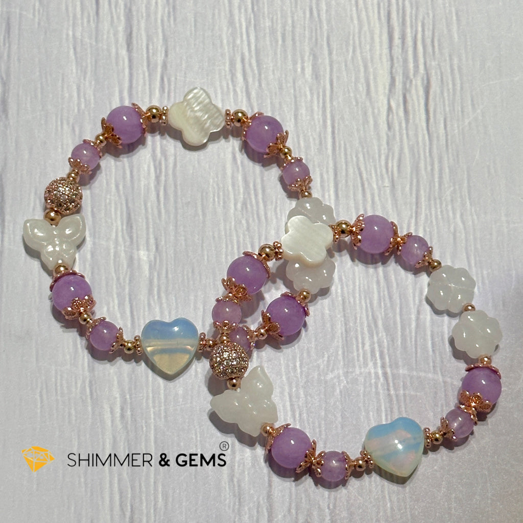 Purple Jade Crystal Fairy Bracelet (Make A Wish!)