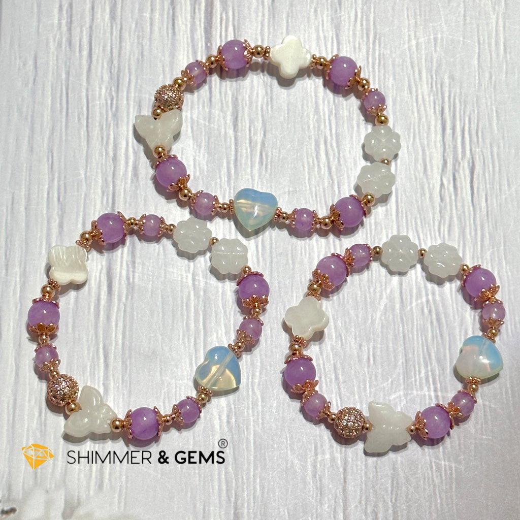 Purple Jade Crystal Fairy Bracelet (Make A Wish!)