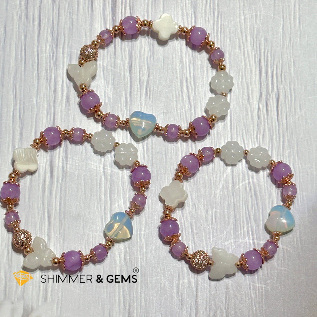 Purple Jade Crystal Fairy Bracelet (Make A Wish!)