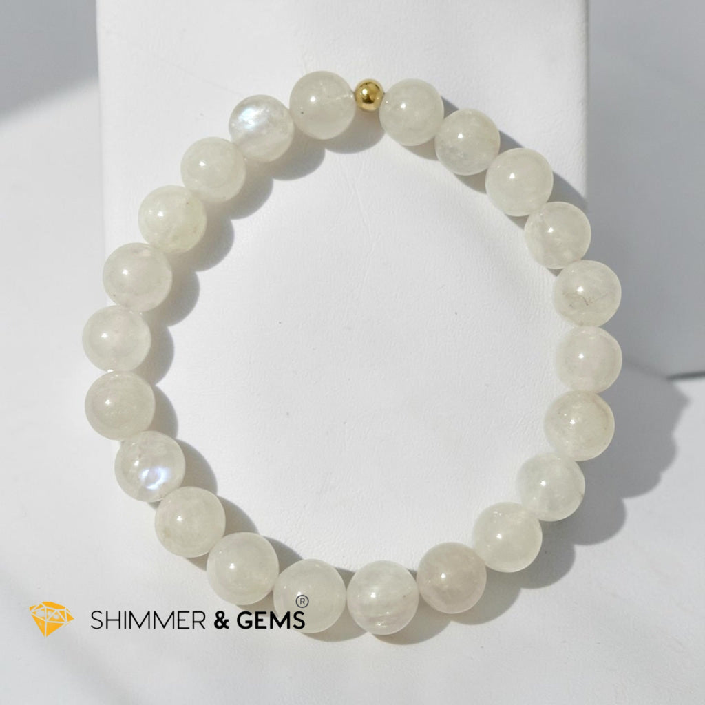 Rainbow Moonstone AA Grade 8mm