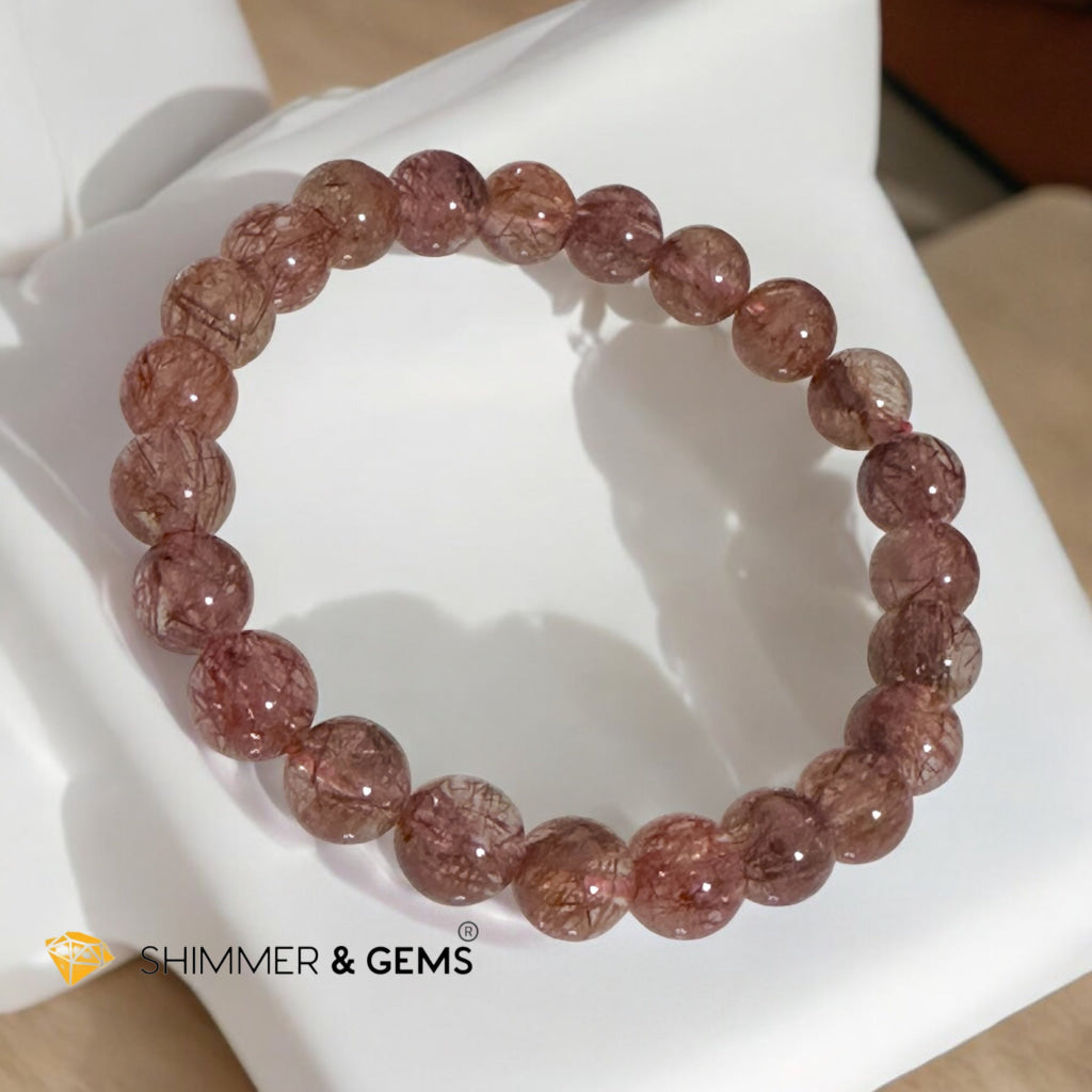 Red Rutilated Quartz (AAAA) Bracelet