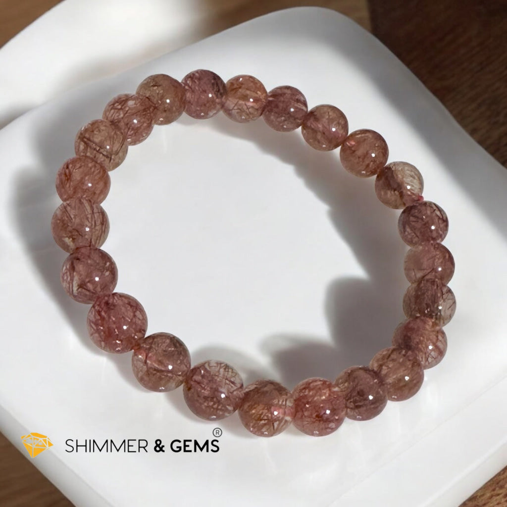 Red Rutilated Quartz (AAAA) Bracelet