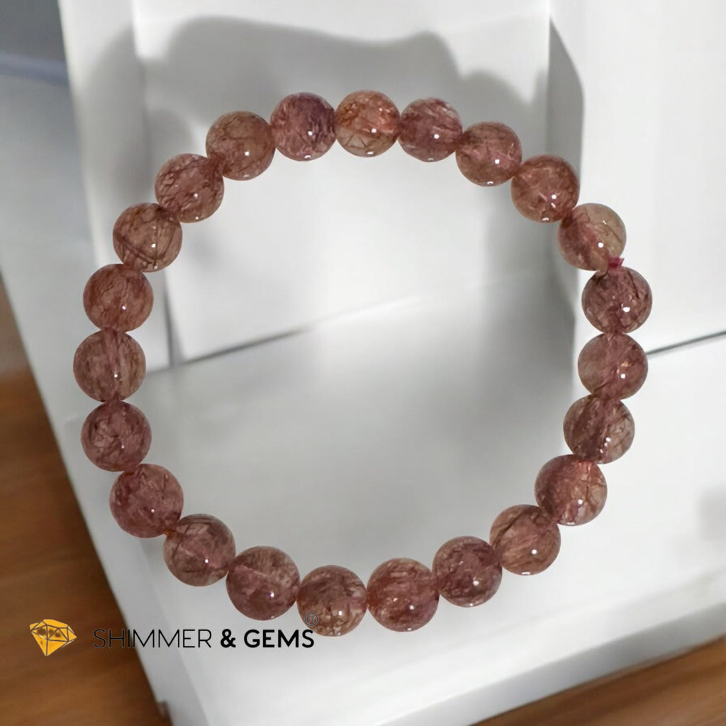 Red Rutilated Quartz (AAAA) Bracelet