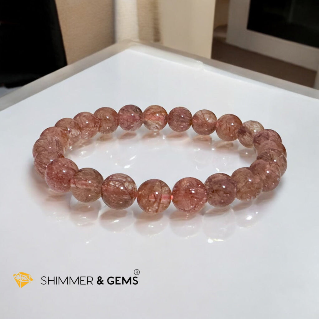 Red Rutilated Quartz (AAAA) Bracelet, Premium, Encoded & Activated
